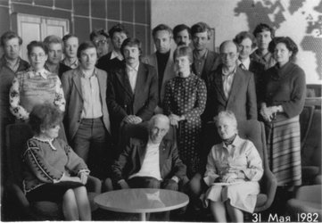 Отдел "Space Gas Dynamics" of the Institute of Space Research USSR Academy on the day of the 70th anniversary of Georgy Ivanovich Petrov
